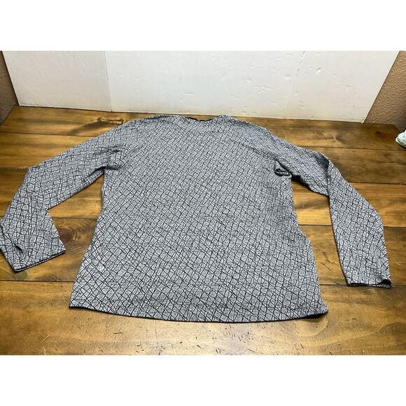 Lululemon Men's Large Grey Crackle Print Long Sleeve Surge Warm Crew Pullover - Picture 11 of 12
